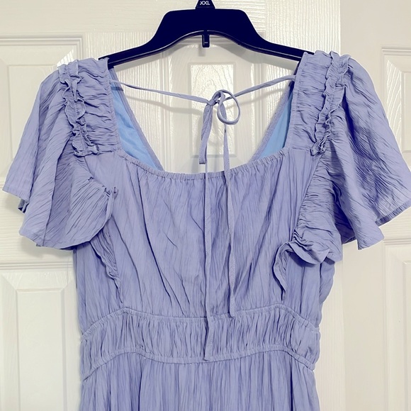 BLUE RUFFLE DRESS - Picture 3 of 4